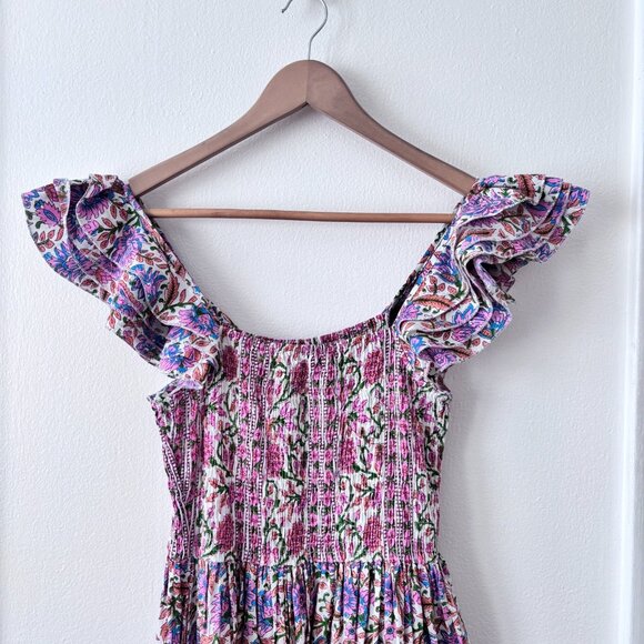 Mille Olympia Smocked Midi Dress in Avignon Floral - Picture 8 of 12